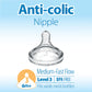 Dr. Brown'S Natural Flow Level 3 Wide-Neck Baby Bottle Silicone Nipple, Medium-Fast Flow, 6M+. 100% Silicone Bottle Nipple, 6 Co