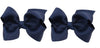 Zoonai 3 Inch Baby Girl Hair Bows Boutique Hair Clip Teens Toddlers Hairpin Headwear - Set Of 2 (Navy)