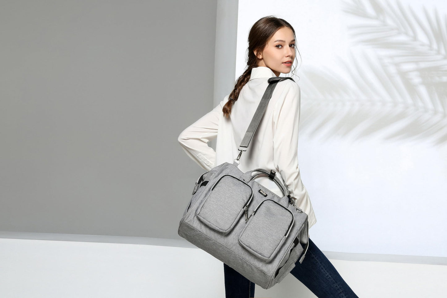 Diaper Bag Totes With Changing Pad & Stroller Straps, Large Portable Newborn Baby Bags, Unisex And Stylish Travel Diaper Backpac