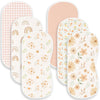 Spriggenix 6 Pack Boho Theme Burp Cloths Baby Girls Boys, Large Cotton Burping Clothes for Newborns Gifts Extra Soft and Absorbe