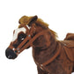 Qaba Sound-Making Ride On Horse for Toddlers 3-5, with Neighing and Galloping Sound, Stuffed Animal Horse Toy for Kids with Padd
