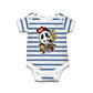 Ruse Peace 2 Printed Kids Striped Infant Romper Short Sleeves And Bodysuit For New Born Baby Boy/Baby Girl Clothes 100% Cotton |