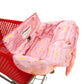 2-In-1 Shopping Cart And High Chair Cover For Baby, Padded Cover, Fold'N Roll Style, Portable With Carry Bag (Pink Fish)