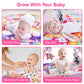 Battop Baby Gym Play Mat, 8-In-1 Tummy Time Activity Mat & Ball Pit With 6 Toys, Washable Sensory Playmat For Visual/Hearing/Mot
