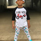 Toddler Boy Valentine'S Day Shirts Raglan Long Sleeve Tee Tops Kids Love Heart Tractor Graphic Clothes 7 Years