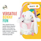 Plushible Bunny Easter Basket With Handle - Ideal For Baby'S 1St Easter, Toddlers, Boys, And Girls Of All Ages, Perfect For Gift