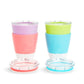 Munchkin Splash Open Toddler Cups With Training Lids, 7 Ounce, Multicolored, 4 Pack