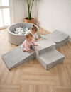 Hofish 5-Piece Foam Playset For Toddler Children, Playset Designed Easy To Clean Or Install, Children Indoor Active Climbing Cra