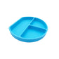 Amour Silicone Grip Self Feeding Dish  Suction Plate  Baby Toddler Plate (Blue)