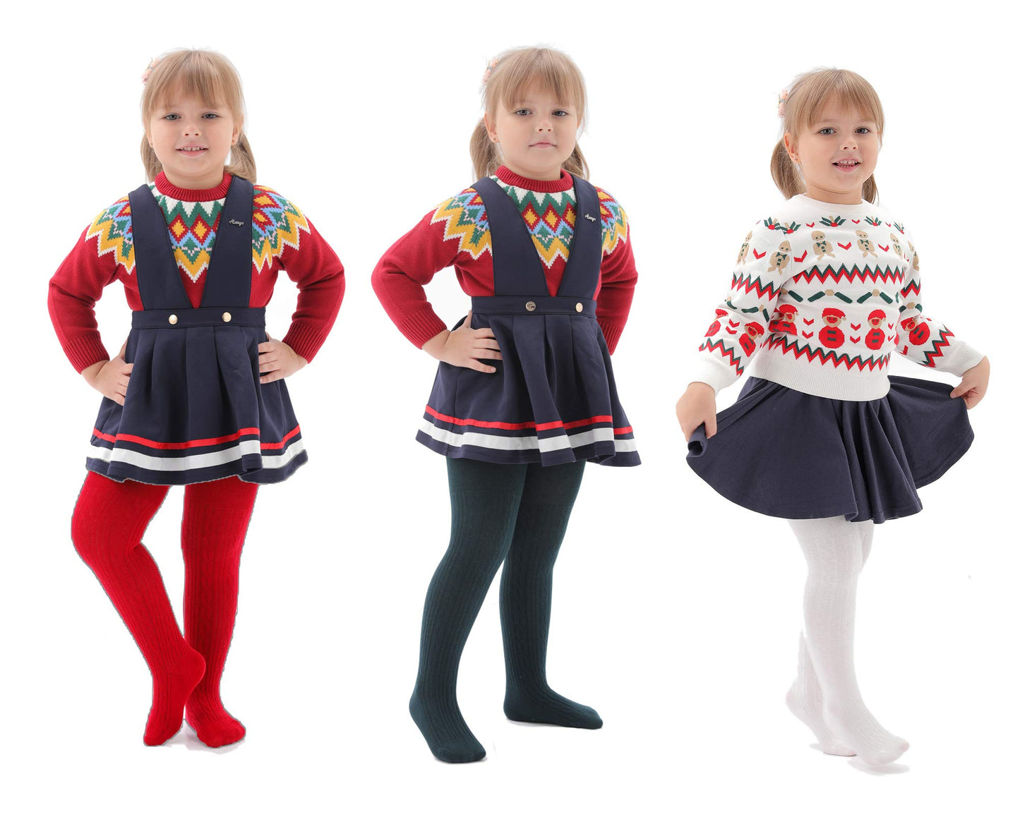 Epeius Baby Tights Newborn Girl Seamless Cable Knit Leggings Thick Cotton Stockings Footed Pants Pantyhose 0-3 Months 3 Pair Pac