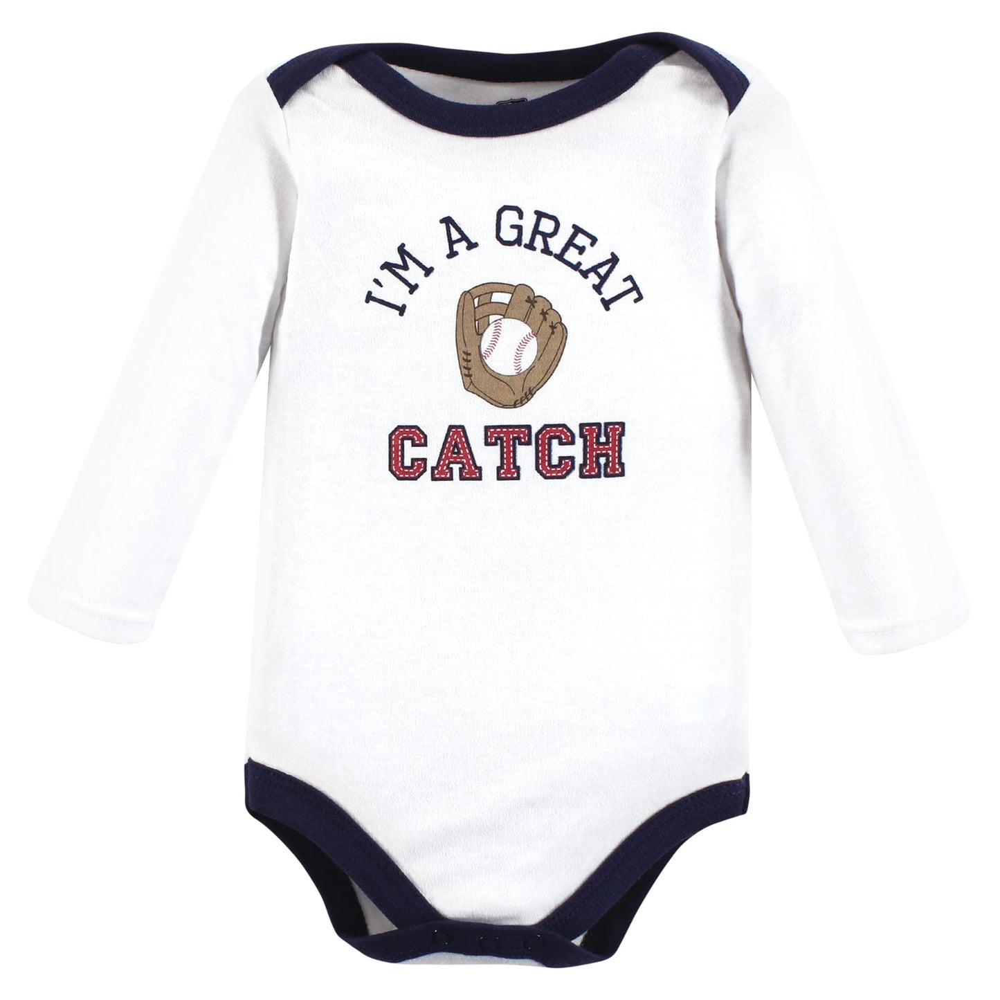 Hudson Baby Unisex Baby Cotton Long-Sleeve Bodysuits, Sports Stripes, 0-3 Months