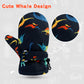 Bavst Toddler Waterproof Mittens Fleece Lined Baby Boys Girls Winter Warm Glove Kids Snow Infant Ski Mitten For 3M-5T (Navy Oran