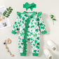 Doisbetthsay Valentines Day Baby Girl Outfit Long Sleeve Heart Print Romper Bodysuit Jumpsuit With Headband Baby Clothes (Shamro
