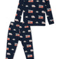 MONICA + ANDY Two Piece Long Sleeve Pajama Set, Size 6/7, To The Rescue, 100% Organic Kids Clothes for Girls and Boys, Children 