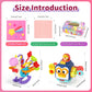 usrela 3 in1 Baby Toys 12 Months - Busy Board Sensory Toys, Tissue Box Toy, Pull String Teether, Learning Toy for Babies 12 18 M