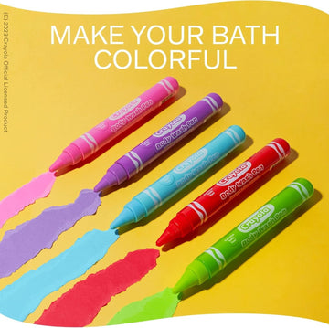 Crayola Kids Scented Body Wash Pens, 10 Pack Washable Kids Bath Paint in Assorted colors, Non-Toxic for Toddlers and Kids Bathti