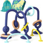 Jumble Jangle Baby Teething Toys - BPA-Free, Multi Purpose High Chair Toys for Babies: Suction Teething Relief with Sensory Toy 