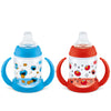 NUK Learner Cup, 5oz, Pack of 2, Sesame Street, Elmo and Cookie Monster - Soft Spout, Easy-Grip Handles, BPA Free, Spill Proof T