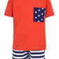 Unique Baby Boys Patriotic 4Th Of July 2-Piece Summer Outfit (2T, Red)