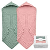 FAVERDIIY Hooded Baby Towels for Newborn, 35x35 Inch 2 Pack 100% Muslin Cotton Baby Bath Towel with Hood for Baby Toddler and Ki