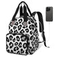 KOBLEN Leopard Print Diaper Bag Backpack Baby Essentials Travel Tote Bag with Insulated Pockets Multi-functional Diaper Bags Org