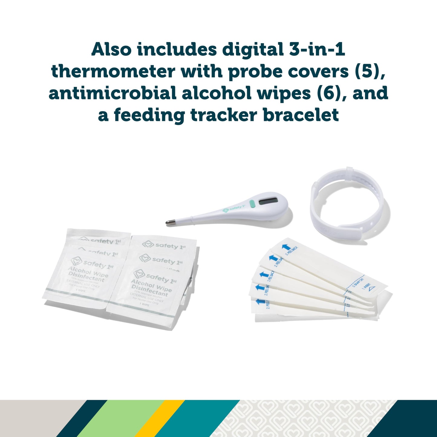 Safety 1st Nursery Care Health & Grooming Kit, Pyramids Aqua, One Size