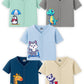 Kidbee Baby Cotton Half Sleeve Front Open Jabla Top/T-Shirt - Pack Of 5 (In, Age, 12 Months, 18 Months, Regular, Bs-Jhs-Multi-5P
