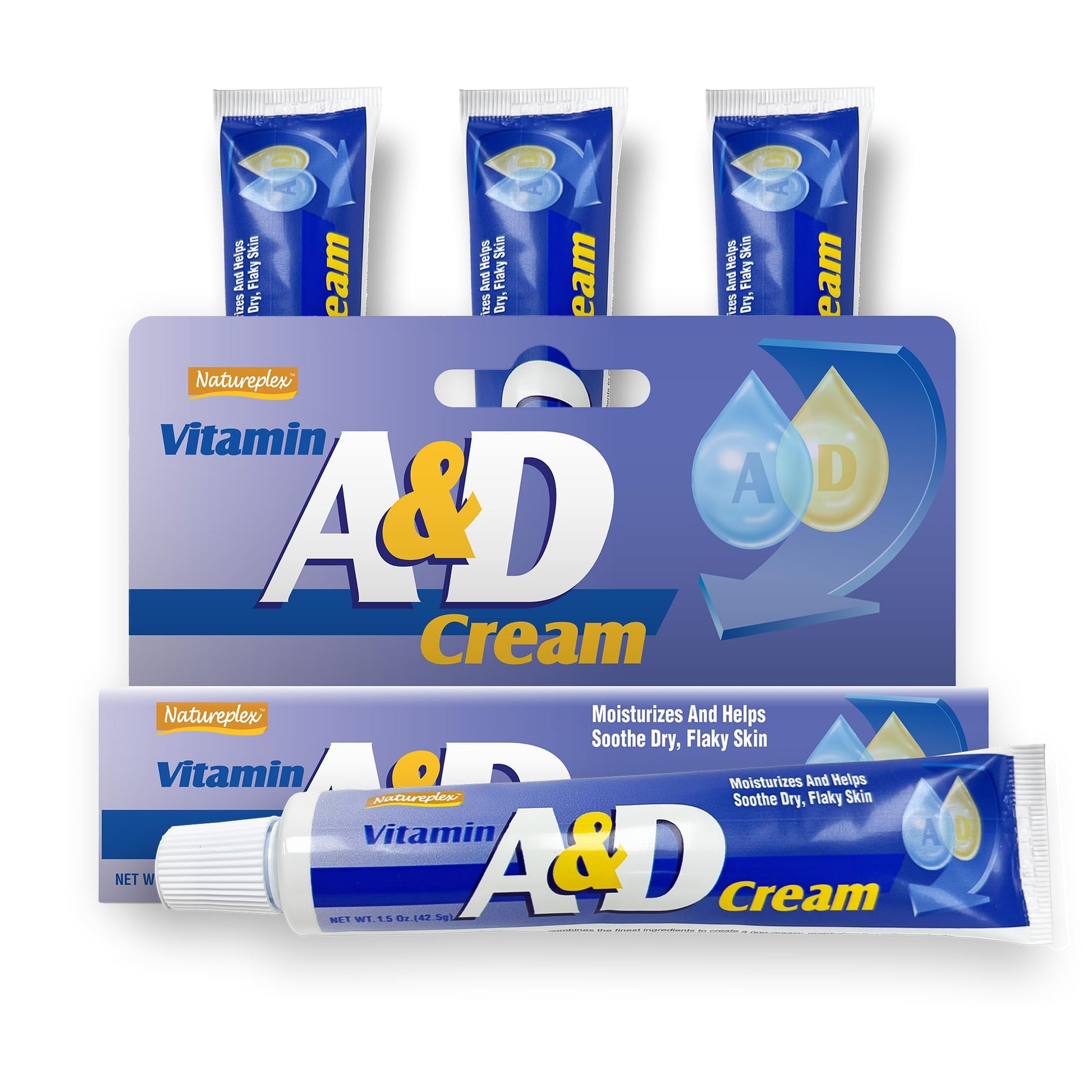 Natureplex A&D Cream 1.5 Oz (4 Pack) - For Diaper Rash And Skin Irritation - Made In Usa