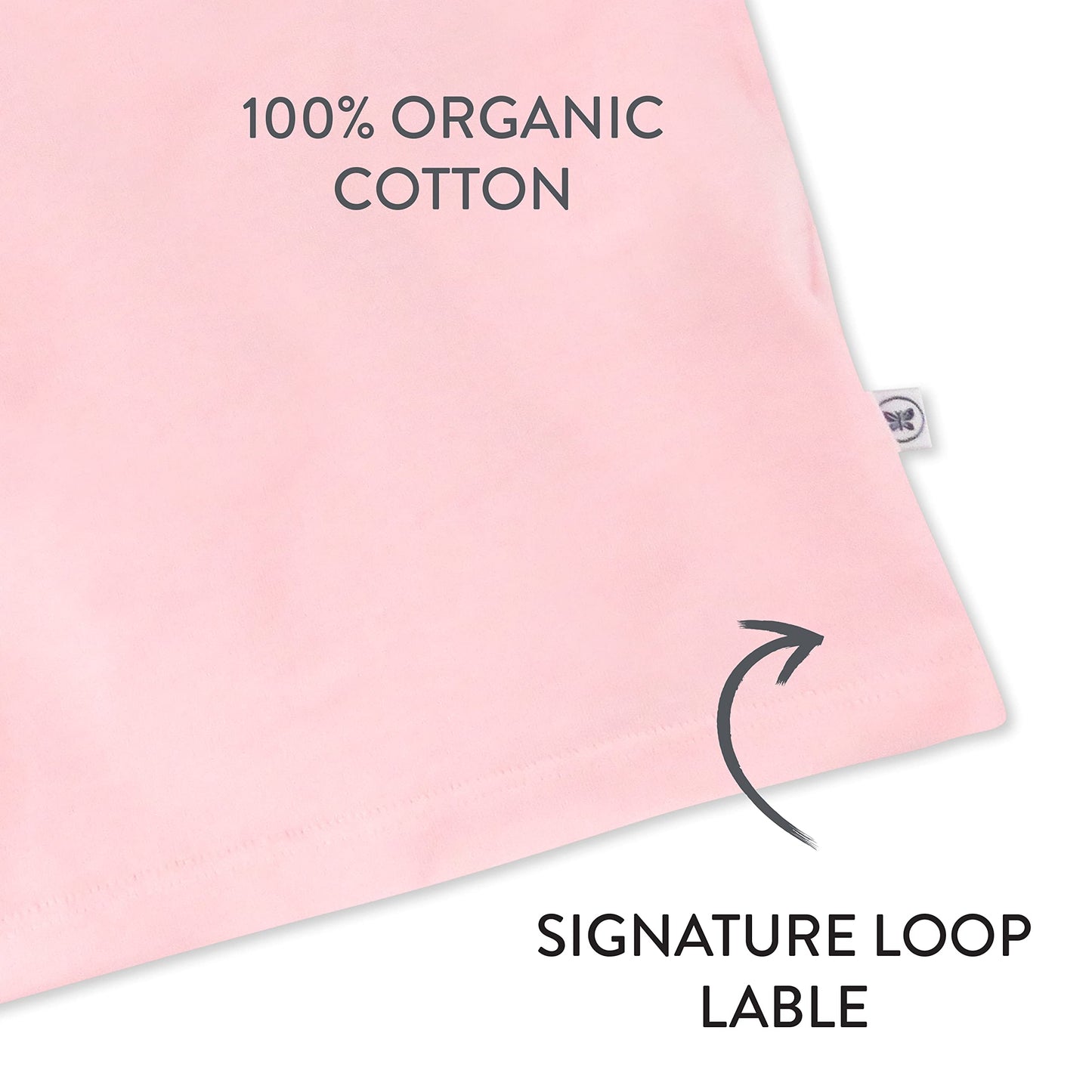 Honestbaby Organic Cotton Short Sleeve T-Shirts Infant Unisex 10-Pack Rainbow Gems Pinks