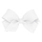 Wee Ones Baby Girls' Mini Classic Grosgrain Hair Bow On A Weestay Clip W/Plain Wrap Center - White,One Size