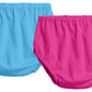 City Threads 2-Pack Baby Girls' And Baby Boys' Unisex Diaper Covers Bloomers Soft Cotton, Turquoise/Hot Pink, 6/9 M