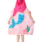 Athaelay Pink Mermaid Hooded Beach Towel Poncho For Kid Girls Toddlers Bath Pool Swim Poncho Cover-Ups Swimwear Soft Lightweight