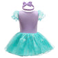 Fmyfwy Baby Girls Mermaid Princess Costume Halloween Christmas Birthday Romper Tutu Dress W/Headband 80