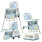 Golden Bee Deluxe 4 In 1 Convertible High Chair For Babies And Toddlers, Feeding Seat With Tray, Wheels, Safety Belt, And Cushio