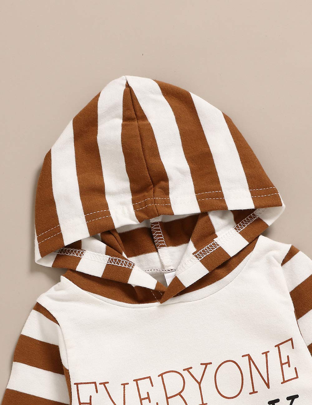 Tuemos Thanksgiving Baby Boy Outfit Everyone Thankful For Me Romper Stripe Hoodie Jumpsuit Newborn Thanksgiving Outfit Boy
