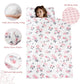 Phf Toddler Nap Mat With Removable Pillow And Minky Fleece Blanket, Rollup Design Warm Slumber Bags For Girls, 50 'X20 'X2 '