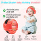 Worcbgio Infant Ear Protection Noise Cancelling Baby Ear Muffs, Toddler Hearing Protection With Adjustable Elastic Headband,Sail