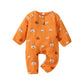 Halloween Baby Boy Girl Outfit Pumpkin Long Sleeve Onesie Romper Jumpsuit Halloween Clothes Girl Boy (Orange,12-18 Months)