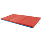 Ecr4Kids Premium Folding Rest Mat, 3-Section, 2In, Sleeping Pad, Blue/Red