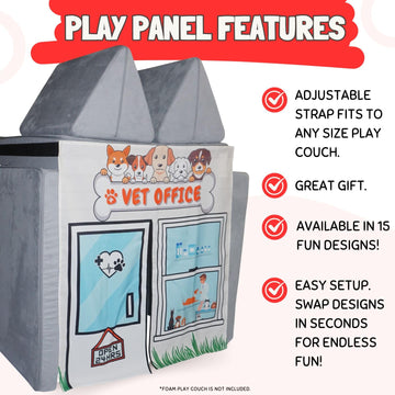 Couch Swag Play Panel for Childrens Foam Sofa Kids Couch