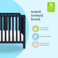 Carter'S By Davinci Colby 4-In-1 Low-Profile Convertible Crib In Navy Blue, Greenguard Gold Certified
