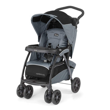Chicco Cortina Cx Stroller For Babies With 8Reclining Positions, Pram For Boys And Girls, For Babies 04 Years (Iron), Black Co