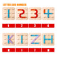 kizh Wooden Letter and Number Construction Activity Set Educational Preschool Toys Shape Color Recognition Pegboard Sorter Set B