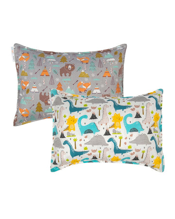 Alvababy Toddler Pillowcases 2 Pack Organic Cotton Kids Pillow Cover Fit 13'X 18' Or 12'X16' Envelope For Girl Boy Sleepy Tr