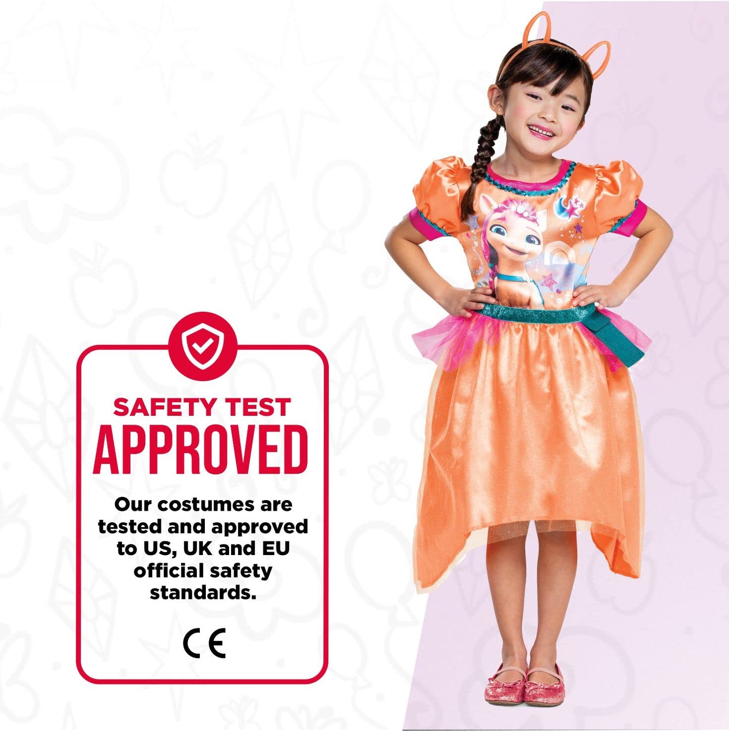 Sunny Starscout Costume For Girls, Official My Little Pony Tutu Dress Character Outfit, Classic Kids Size Small (4-6X) Multicolo