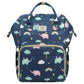 House Of Quirk Baby Diaper Bag Blue Maternity Backpack (Dark Blue Elephant)