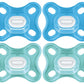 Mam Comfort Baby Pacifier, 100% Lightweight Silicone, 0-3 Months, Baby Boy (Pack Of 4)