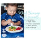 Grabease Allover Waterproof Bib For Self-Feeding Infants And Toddlers, Machine Washable, Ages 6-24 Months, Navy