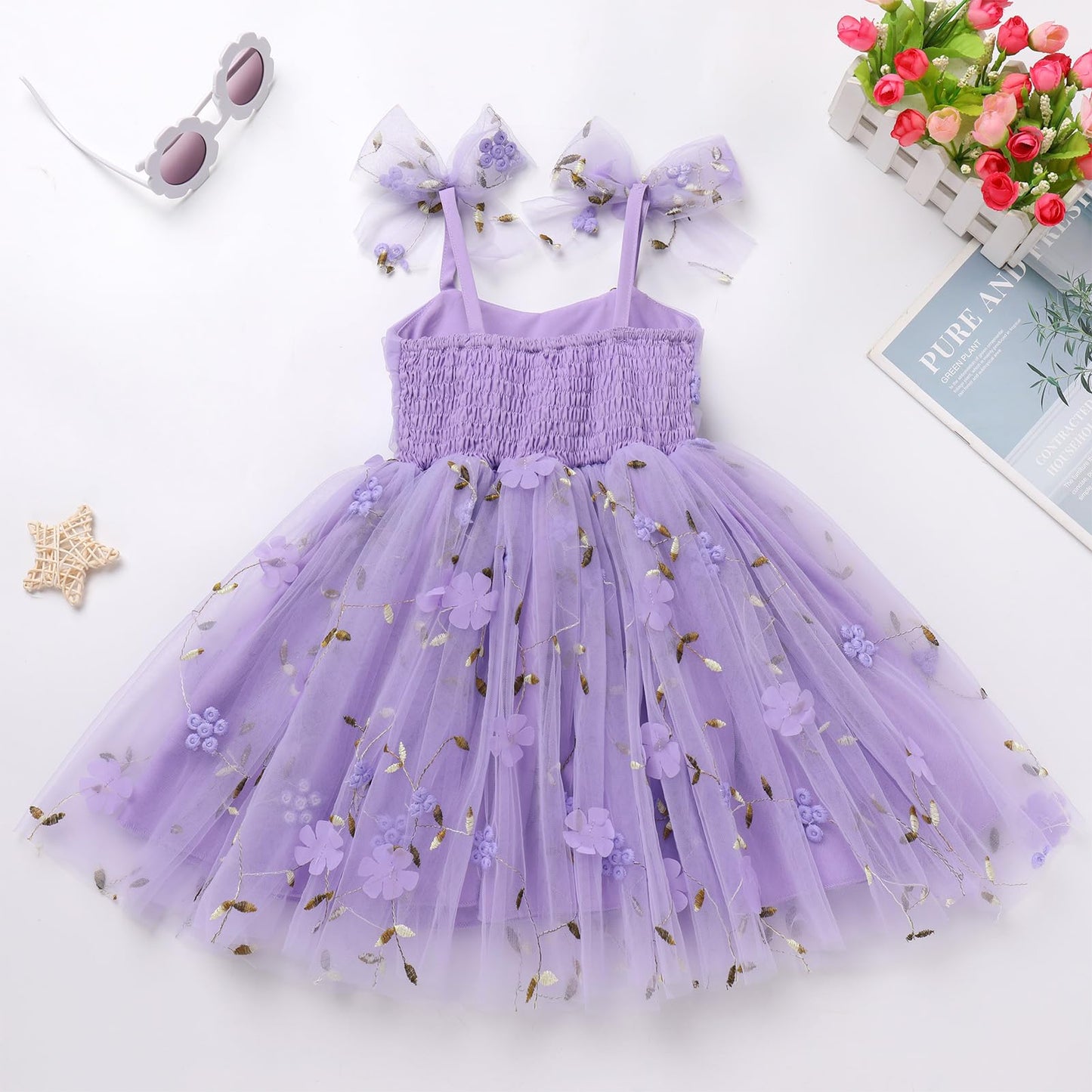 Imekis Fairy Dresses For Girls: 3Rd 4Th Birthday Cake Smash Toddler Graduation Dress Kids Baby Easter Dress Tea Party Flower Gir