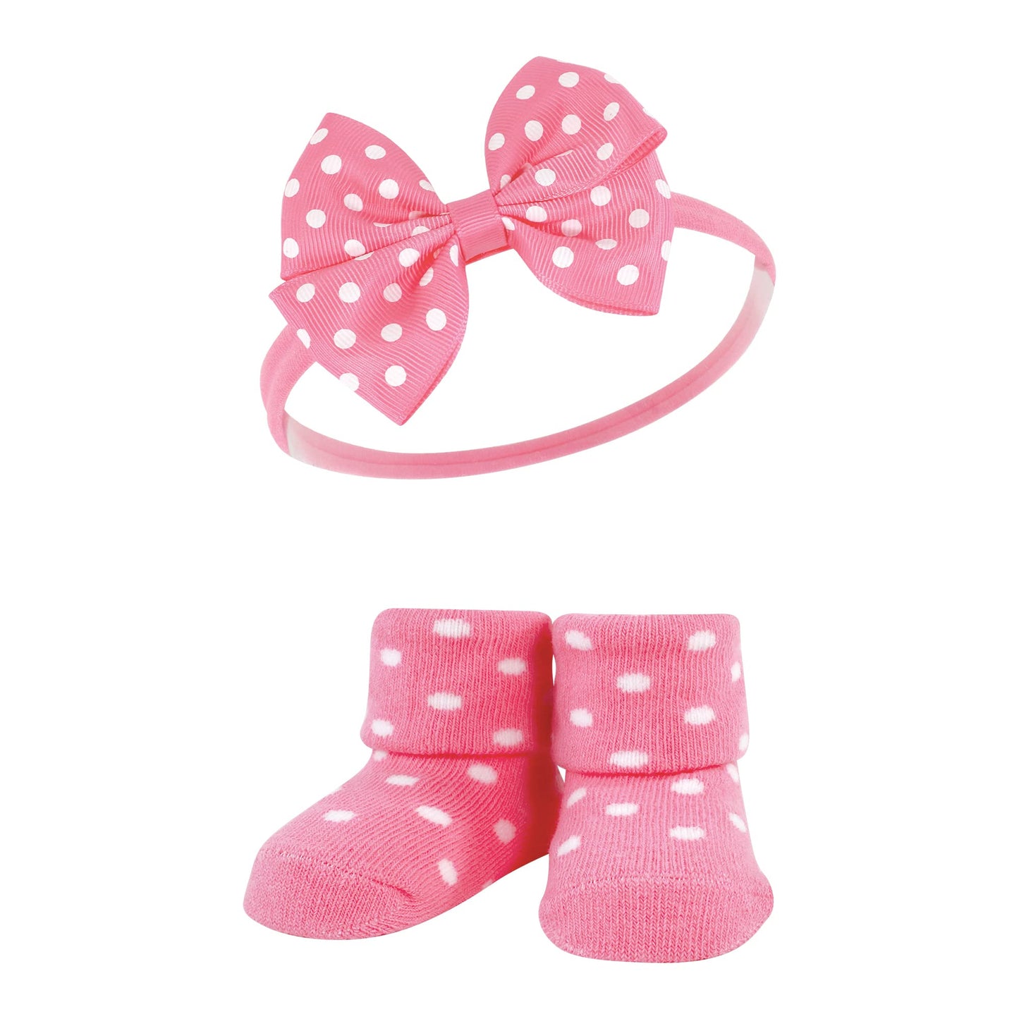 Hudson Baby Baby Girls' Headband And Socks Giftset, Dinosaurs, One Size